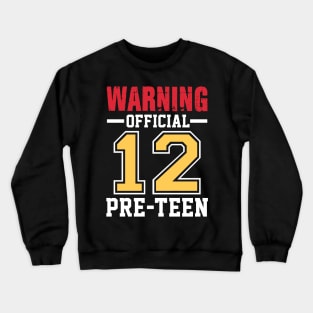 Warning Official 12 Pre-teen Crewneck Sweatshirt